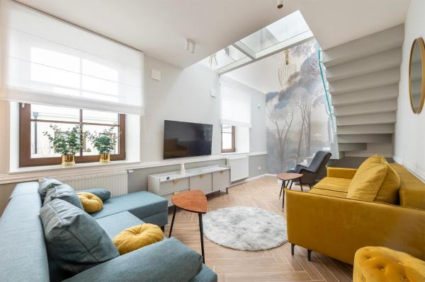 A la foto es mostra l'objecte Unique&Luxury Penthouse With Tarrace&Parking situat a la ciutat de Łódź.