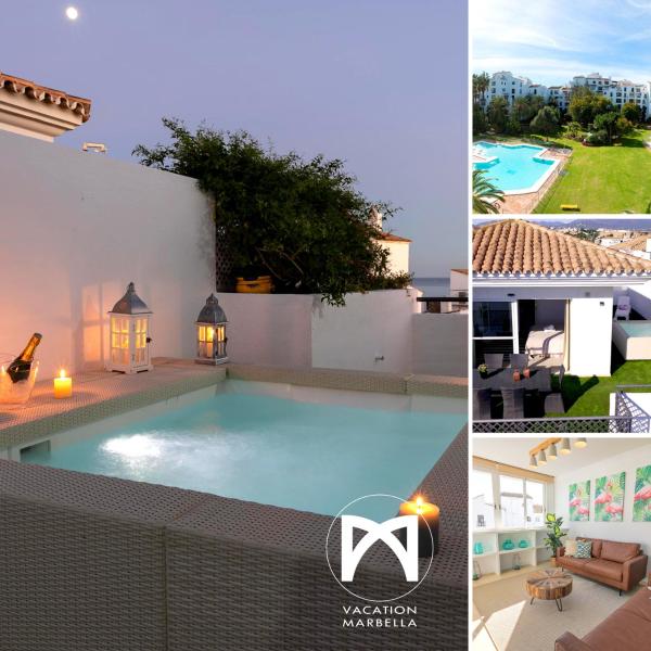 A la foto es mostra l'objecte VACATION MARBELLA I Terrazas de Banus, Romantic, Jacuzzi, Pet-Friendly, Cosy Duplex Penthouse, 2min walk to Marina situat a la ciutat de Marbella.