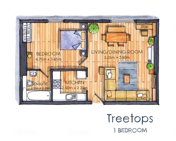 Foto 7: Treetops - Characterful flat with parking, close to beach