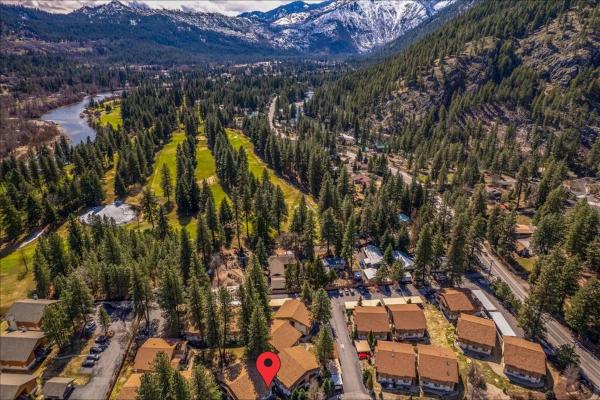På bildet vises objektet Alpine Oasis som ligger i byen Leavenworth.