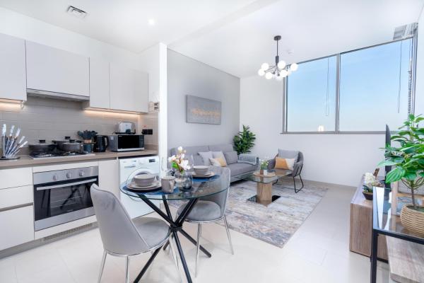 Na fotografii je vidět objekt White Sage - Elegant Apartment With Unobstructed City Views nacházející se ve městě Dubaj.