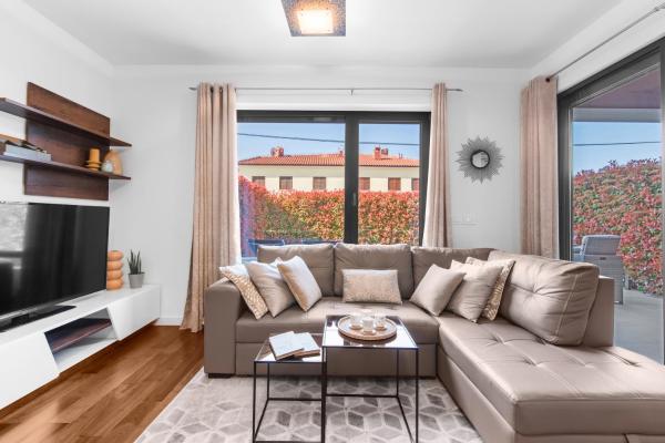 A la foto es mostra l'objecte Luxury NEW apartment with private garden near the beach! situat a la ciutat de Poreč.