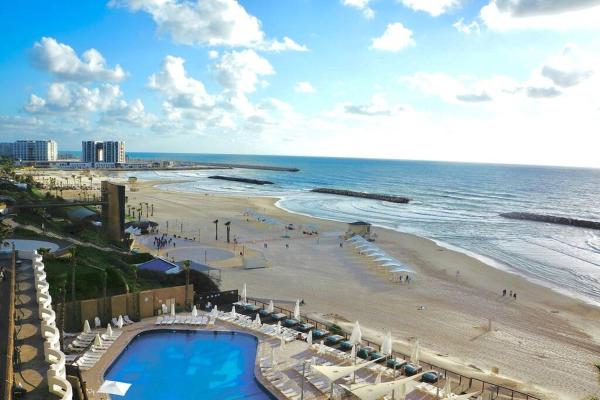 Na zdjęciu widoczny jest obiekt Daniel Hotel - Residence Seaside Luxury Flat położony w mieście Herclijja.