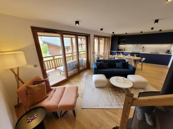 Na foto é possível ver o objeto Spacieux duplex 3 chambres en suites, proche pistes et navettes, Les Gets - FR-1-598-140 localizado na cidade de Les Gets.