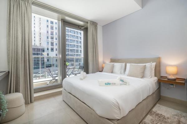 Na fotografii je vidět objekt Sleek Studio in Dubai's Vibrant JBR Neighborhood nacházející se ve městě Dubaj.