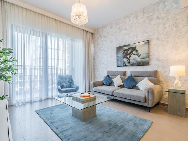 Na fotografii je vidět objekt Chic 1BR in Park Heights 2 - Dubai Hills nacházející se ve městě Dubaj.