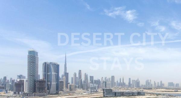 Na fotografii je vidět objekt 2 Bed in Sobha Creek Vista Reserve with Burj Khalifa views hosted by Desert City Stays nacházející se ve městě Dubaj.