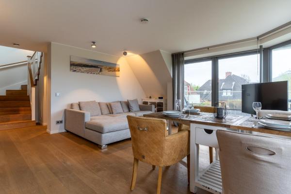Na fotografii je vidět objekt Ferienhaus Kirchenstraße Appartement Achtern Diek OG nacházející se ve městě Brösum.