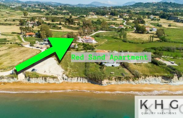 Na foto é possível ver o objeto Red Sand Apartment #1 & #2, 1 minute from Megas Lakos beach localizado na cidade de Lixouri.