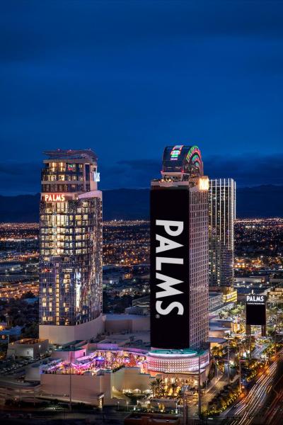 Na foto é possível ver o objeto Palms Casino Resort localizado na cidade de Las Vegas.