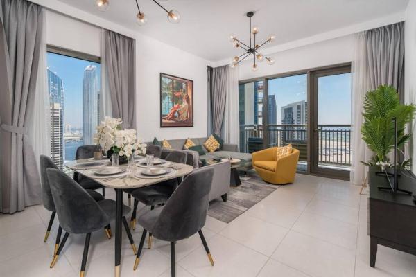 Na fotografii je vidět objekt Luxury 2bedroom Dubai Creek Balcony & Views nacházející se ve městě Dubaj.