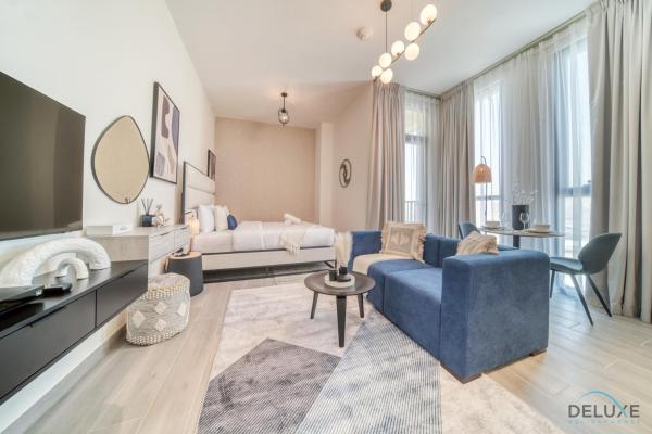 Na fotografii je vidět objekt Incredible Studio at Mesk 1 Midtown Dubai Production City by Deluxe Holiday Homes nacházející se ve městě Dubaj.