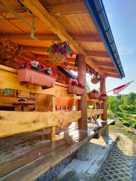 A la foto es mostra l'objecte Siedlisko Sielska Dolina Nad Stawem luksusowy domek całoroczny z klimatyzacją situat a la ciutat de Jedlicze.
