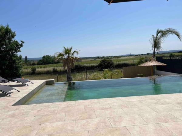 A la foto es mostra l'objecte Villa piscine à débordement situat a la ciutat de Pignan.