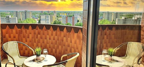 Auf dem Foto ist das Objekt LYRA63 Large 80sq m TOP 14 floor in der Stadt Žaliukai zu sehen.