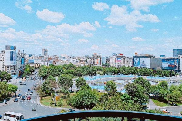 A la foto es mostra l'objecte Panoramic Unirii Square Apartment situat a la ciutat de Bucarest.