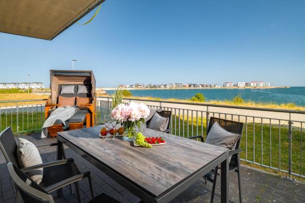A la foto es mostra l'objecte Ocean Love- EG, Terrasse, Ostseeblick, Kamin situat a la ciutat de Olpenitz.