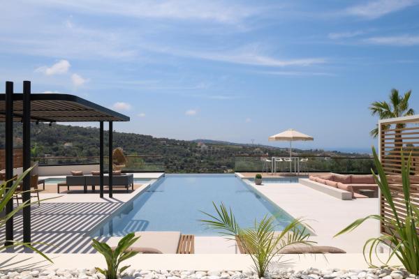A la foto es mostra l'objecte Villa En Paraiso a Majestic SeaView Retreat By ThinkVilla situat a la ciutat de Giannoudi.