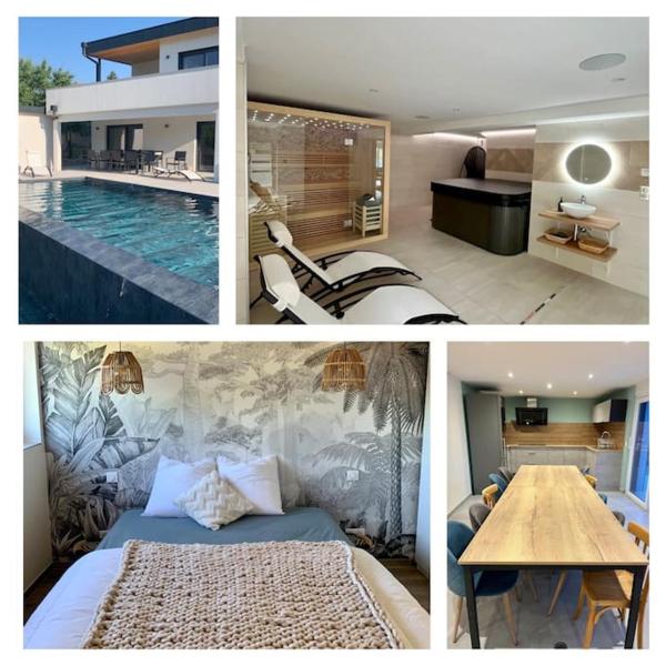 På billedet ses objektet Villa privée 230m2/ Piscine débordement/Billard-Babyfoot-Boulodrome-Flipper/Strasbourg beliggende i byen Lupstein.