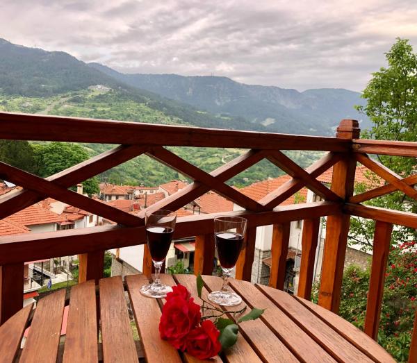 På billedet ses objektet Apostolos Hotel beliggende i byen Metsovo.