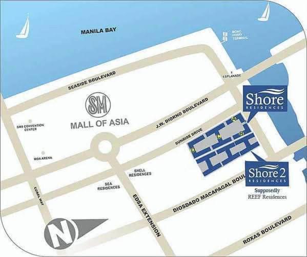 A la foto es mostra l'objecte Shore Residences Near Airport and Mall of Asia situat a la ciutat de Manila.