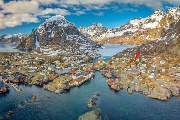 Auf dem Foto ist das Objekt Å, the far end of Lofoten. in der Stadt Moskenes zu sehen.