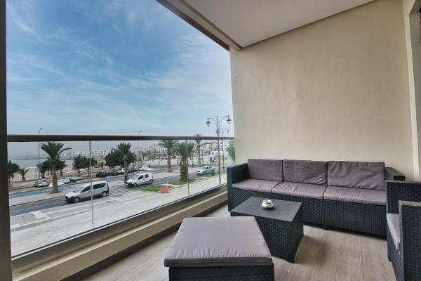Auf dem Foto ist das Objekt New Luxury Apartment 135sqm with Seaview Unlimited WiFi and Optical Fiber in der Stadt Agadir zu sehen.