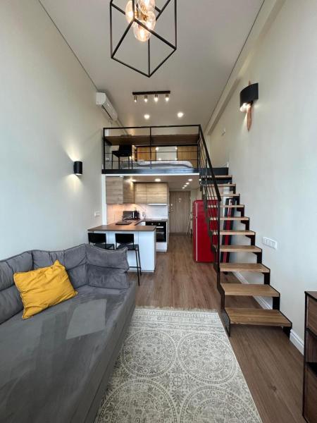 Nella foto è visibile l'oggetto Stylish&Cozy Loft Žuvėdra near City Center situato nella città di Vilnius.