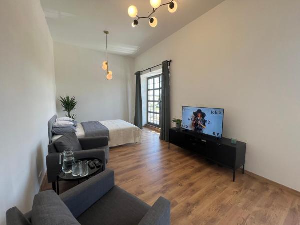 На фото показан объект Apartment YELLOW ROSE, Perfect Location with Free Parking, 24h Checkin & Balcony, расположенный в городе Krakovany.