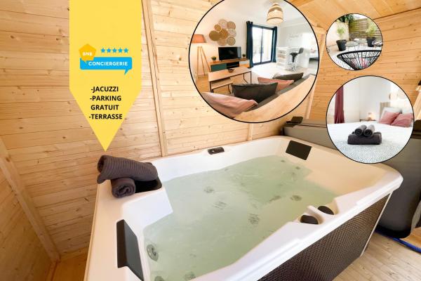 Nella foto è visibile l'oggetto Jacuzzi au Cocon brestois situato nella città di Brest.