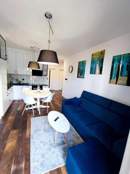 Auf dem Foto ist das Objekt Apartamenty Mazurska Bryza nad Iławką in der Stadt Iława zu sehen.