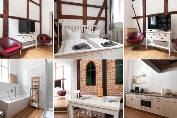 På billedet ses objektet Ferienwohnung Mars beliggende i byen Quedlinburg.