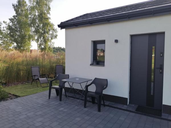 Nella foto è visibile l'oggetto Mały Domek Klimatyzacja, Aneks Kuchenny, Parking situato nella città di Suchoraba.