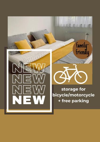 På billedet ses objektet LA CASA GRADSKI VRT modern family apartment with lockable bike storage beliggende i byen Tenja.