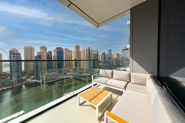 Na fotografii je vidět objekt BRAND-NEW 1 Bedroom with full Marina View nacházející se ve městě Dubaj.