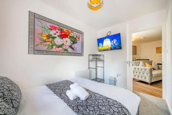 A la foto es mostra l'objecte *F2BR* for your most relaxed & Cosy stay + Free Parking & WiFi situat a la ciutat de Batley.