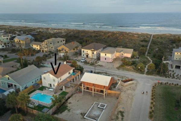 På bildet vises objektet Atlantic View Heated Pool Spa Firepit Beach som ligger i byen St. Augustine.