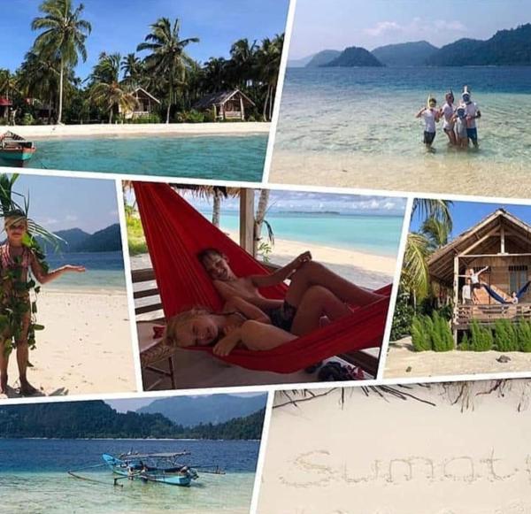 写真にはAlaban市にあるPalambak Paradise Resort Pulau Banyakが写っています。