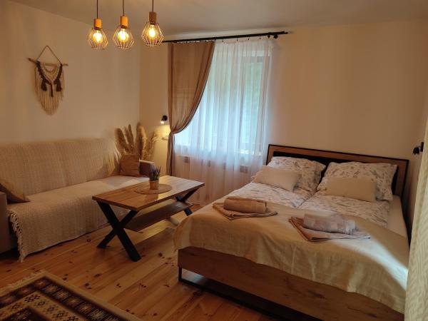 The photo shows the Apartamenty Grodzisko located in the city of Sandomierz.
