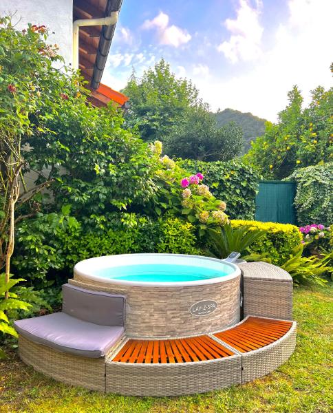 Auf dem Foto ist das Objekt Agradable casa con jacuzzi climatizado exterior en pleno Urdaibai in der Stadt Busturia zu sehen.