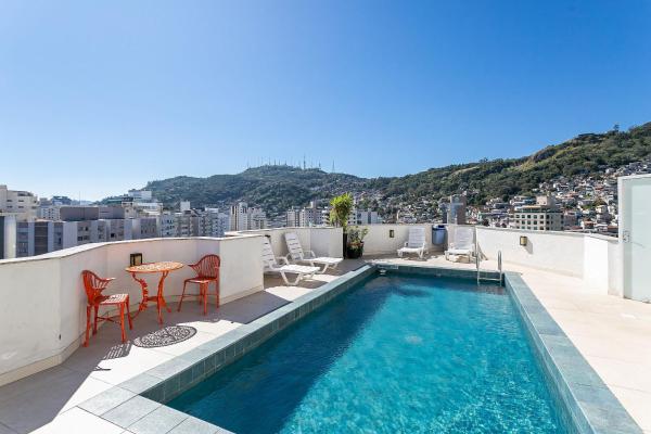 På billedet ses objektet WI-FI 125MB | Piscina no Rooftop #CA48 beliggende i byen Florianópolis.