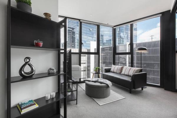 A la foto es mostra l'objecte Iconic Southbank Locale meets Modern Comfort situat a la ciutat de Melbourne.