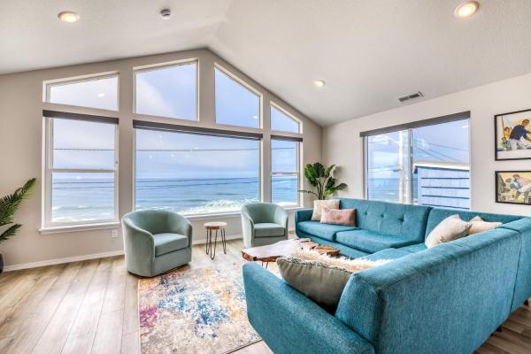 Na fotografii je vidět objekt Oceanfront Retreat nacházející se ve městě Lincoln City.