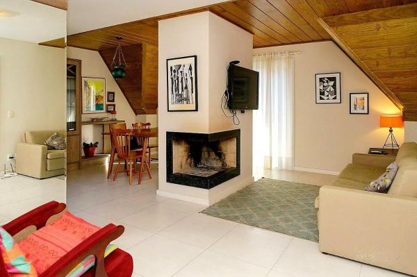 A la foto es mostra l'objecte Apartamento no Centro de Gramado com Lareira situat a la ciutat de Gramado.