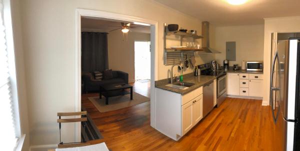The photo shows the Renovated Space Close to Downtown - A located in the city of Durham.