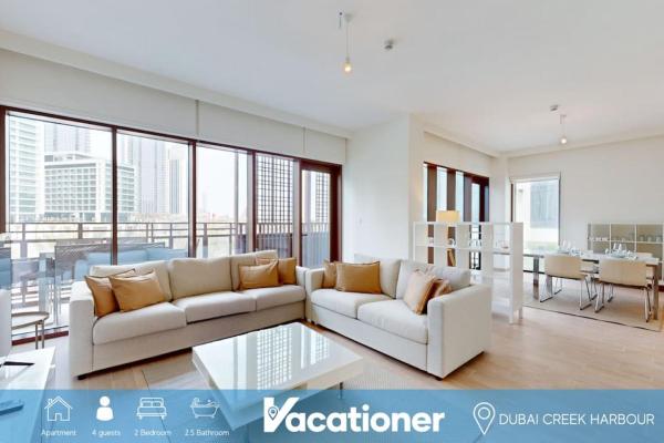 Vacationer Holiday Homes I Exquisite 2 Bedroom I Pool Access L Creek Harbour - Dubai Airport (DXB) 