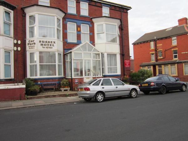 På billedet ses objektet Sussex Hotel beliggende i byen Blackpool.