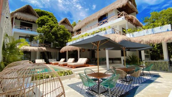 På billedet ses objektet Hotel Sun Ha Bacalar beliggende i byen Bacalar.