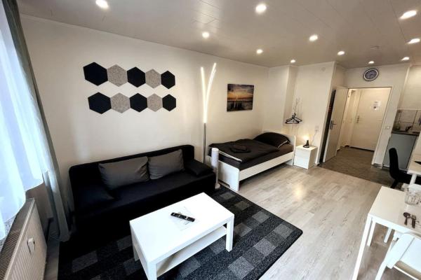 Nella foto è visibile l'oggetto Modern & Cozy 1 room Apartment situato nella città di Plettenberg.