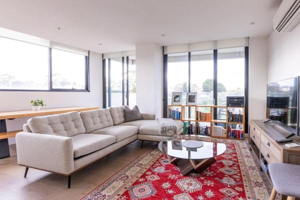 A la foto es mostra l'objecte Sanctuary-Effortless City Escape situat a la ciutat de Melbourne.